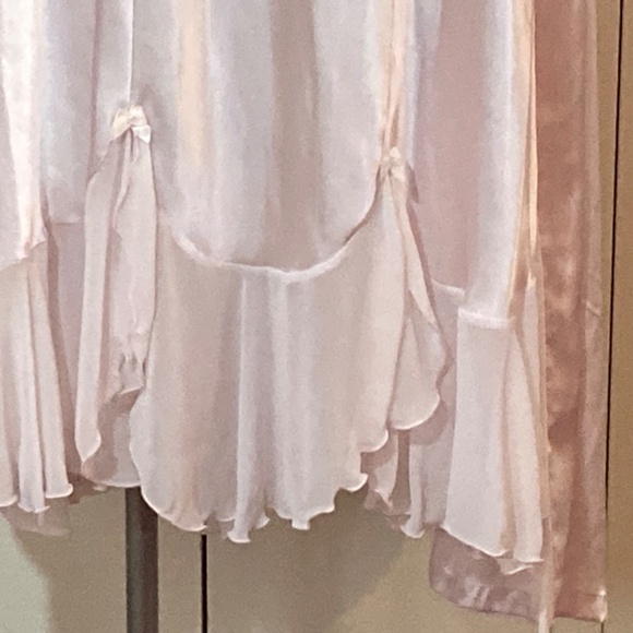 Linea Donatella LIngerie Set Pink Polyester Nightgown & Robe Size Medium Sexy - Picture 5 of 12